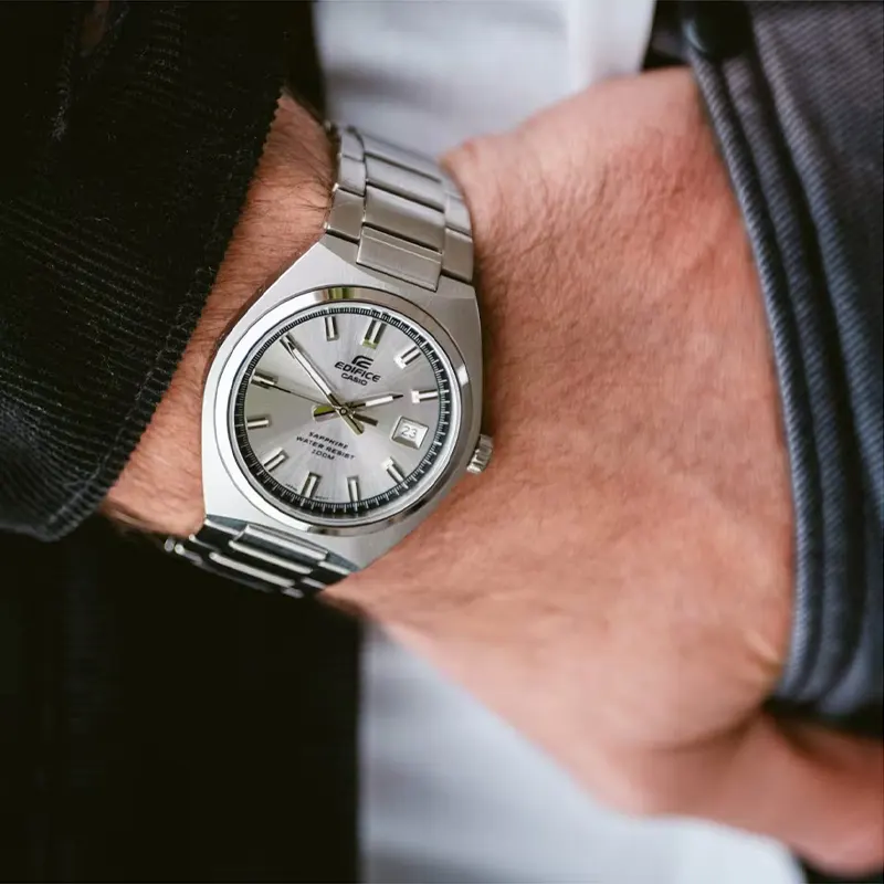 Casio Edifice Motorsports Silver Dial Men's Watch- EFB-109D-7AV